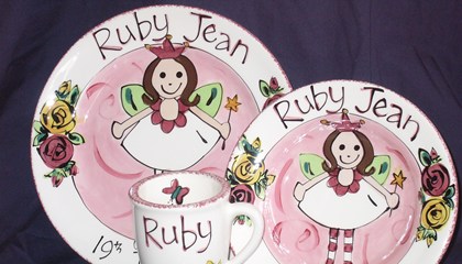 Girls birthday plate