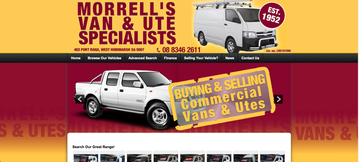 New Website Launched for Morrell's Vans!